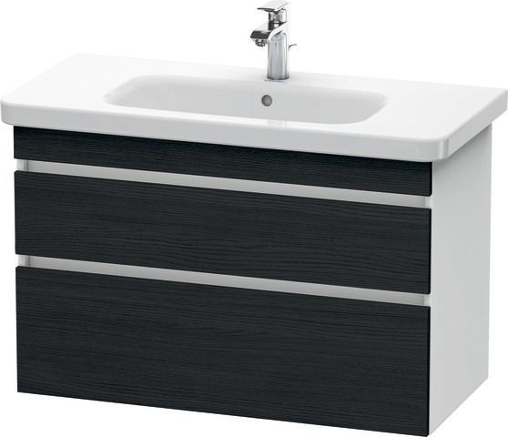 Duravit DuraStyle Waschtischunterbau wandhängend Eiche Schwarz & Weiß Matt 930x448x610 mm - DS648201