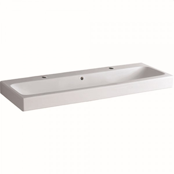 Geberit Waschtisch iCon, mit zwei Hahnlöchern, B: 1200, T: 485 mm, 124020600, weiss mit Ke