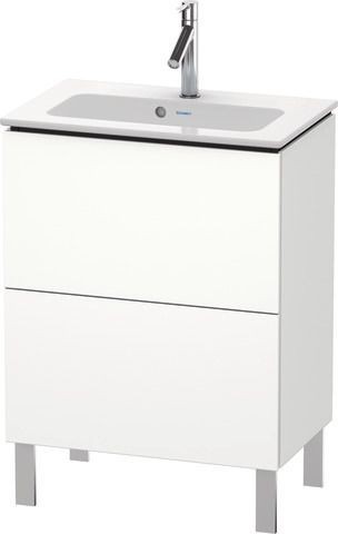Duravit L-Cube Waschtischunterbau bodenstehend Weiß Supermatt 620x391x704 mm - LC667308484