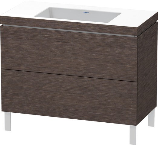 Duravit L-Cube c-bonded Set bodenstehend Eiche dunkel gebürstet Matt 1000x480x698 mm - LC6938N7272