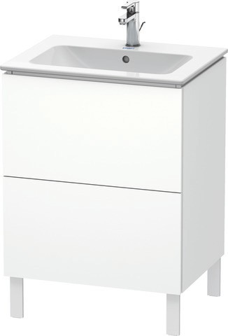 Duravit L-Cube Waschtischunterbau bodenstehend Weiß Matt 620x481x704 mm - LC662501818