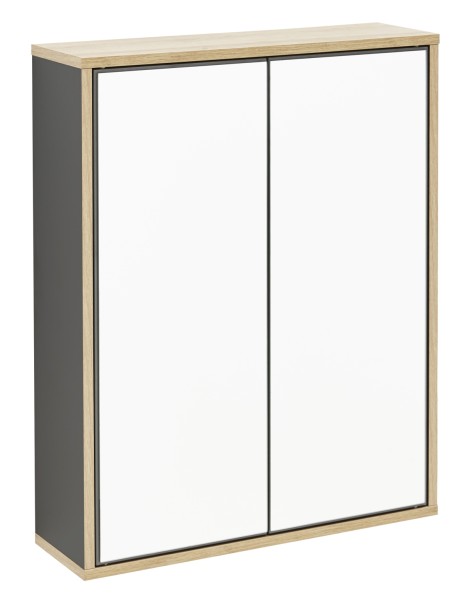 Fackelmann FINN Spiegelschrank,60x75x20,5,Anth-AsEi,2T,Push, 84631