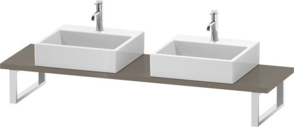 Duravit L-Cube Konsole Flanell Grau Hochglanz 800x480x30 mm - LC105C08989