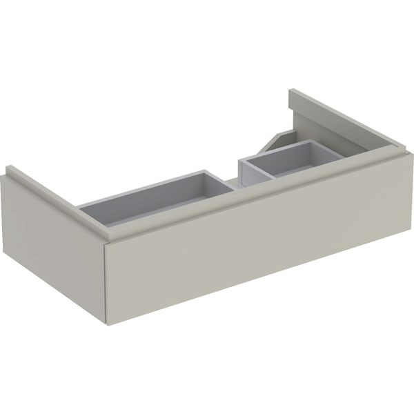 Geberit Xeno2 Unterschrank f. Waschtisch m. Ablagefläche links m .1 Schublade, 88x22x46,2cm, greige,