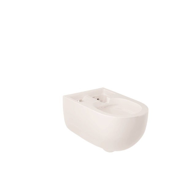 KLUDI-CLEANTRONIC Spiralflush-Wand-WC 62, 5 cm, P-förmiger Abfluss Weiß glänzend