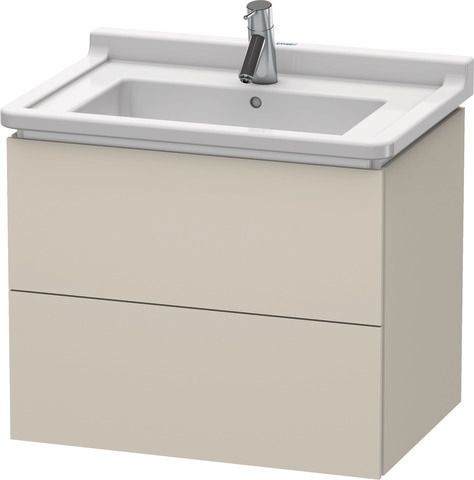 Duravit L-Cube Waschtischunterbau wandhängend Taupe Supermatt 670x469x558 mm - LC626408383