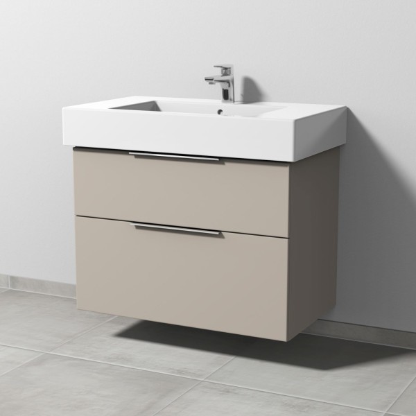 Sanipa 3way Waschtischunterbau zu Duravit Vero Waschtisch mit 2 Auszügen, Kaschmir-Matt