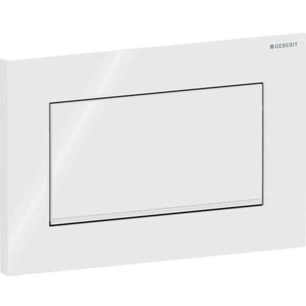 Geberit Betätigungsplatte Sigma30, für Spül-Stopp-Sp. weiß / glanzchrom / weiß, 115893KJ1