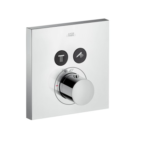 Hansgrohe Thermostat Unterputz Axor ShowerSelect Fertigset 2 Verbraucher quadratisch chr., 36715000