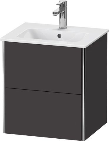 Duravit XSquare Waschtischunterbau wandhängend Graphit Supermatt 510x418x560 mm - XS430608080