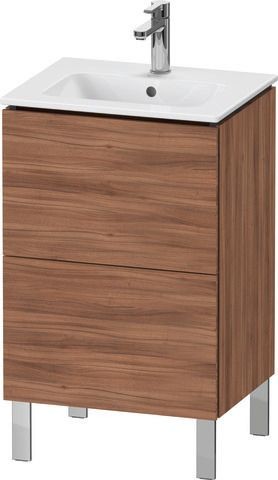 Duravit L-Cube Waschtischunterbau bodenstehend Nussbaum Matt 520x421x704 mm - LC667107979