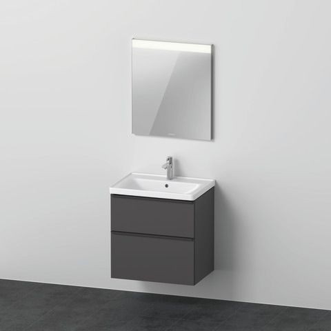 Duravit D-Neo Möbelwaschtisch mit Waschtischunterbau und Spiegel 650x480x2000 mm - DE011204949