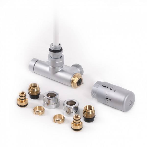 Terma Set Lanzen-Thermostat-Verbundeckventil 50mm CYLINDER GZ 1/2"-Ø16x2, Ø15 links, WRZT5G5-ST, Si