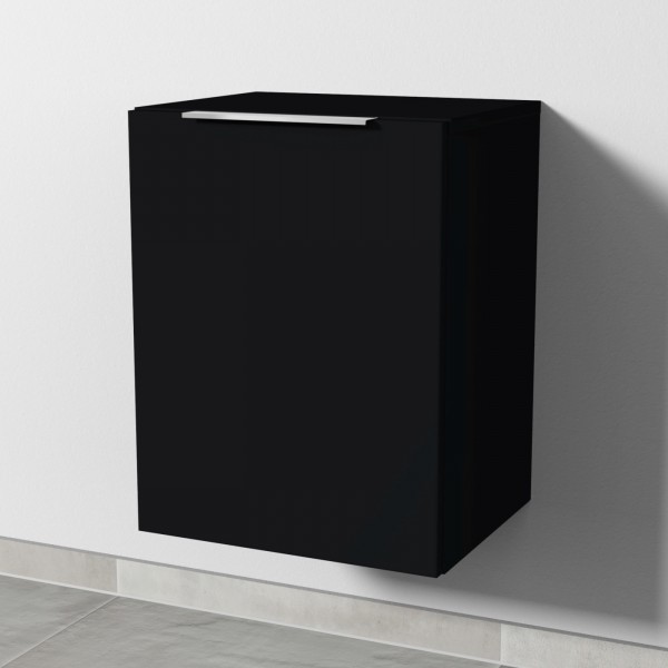 Sanipa 4balance Anbauschrank mit 1 Tür, Schwarz-Matt, DG12108