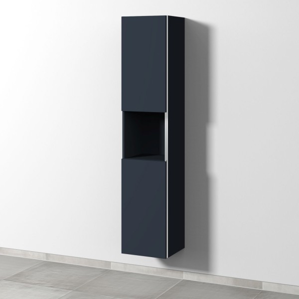 Sanipa 3way Hochschrank mit 2 Türen und 1 offenem Fach, Marine-Matt
