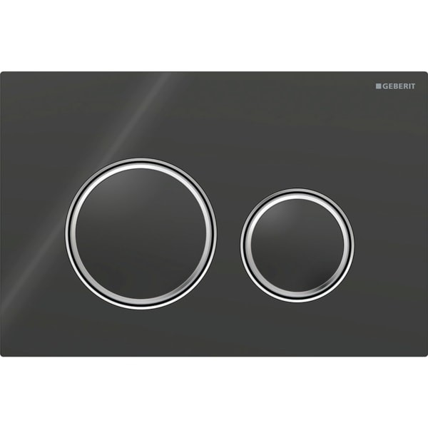 Geberit Betätigungsplatte Sigma21, für 2-Mengen-Spülung Glas schwarz, 115884SJ1