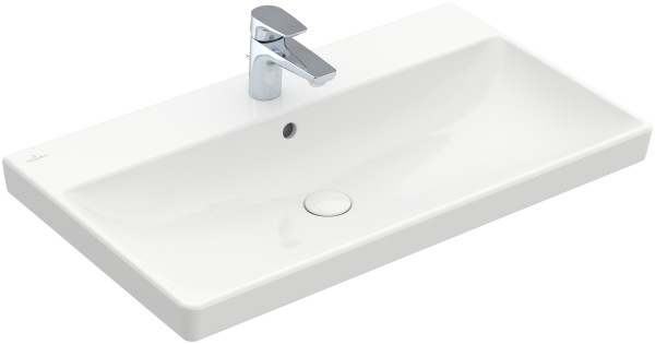 Villeroy & Boch Schrankwaschtisch Avento, 1 Hahnloch, mit Überlauf, weiss CeramicPlus