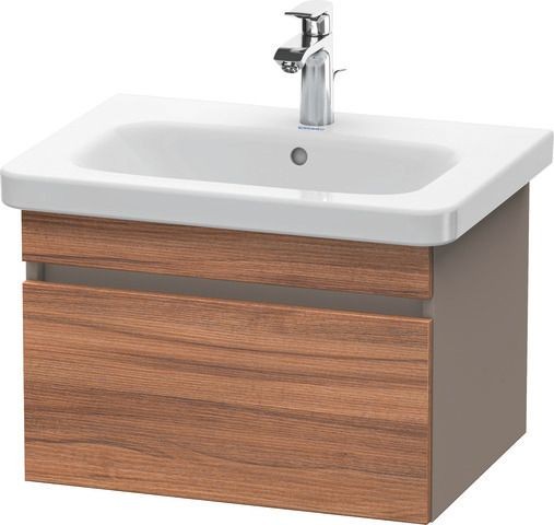 Duravit DuraStyle Waschtischunterbau wandhängend Nussbaum & Basalt Matt 580x448x398 mm - DS638007943