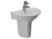 Laufen Handwaschbecken, Laufen Handwaschbecken, Vienna, 500x350, 1 Hahnloch mittig, mit Überlauf, weiß, 81530.4, 81530400000