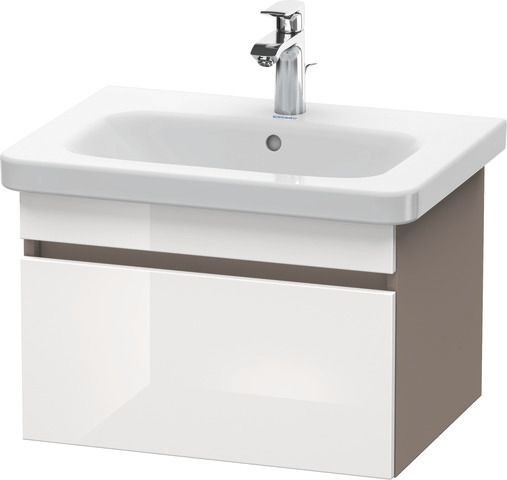 Duravit DuraStyle Waschtischunterbau wandhängend Weiß & Basalt Hochglanz & Matt 580x448x398 mm - DS6
