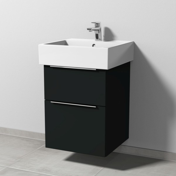 Sanipa 3way Waschtischunterbau zu Duravit Vero Air Waschtisch mit 2 Auszügen, Vulkan-Matt