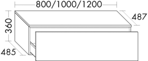 Burgbad Siedeboard Lin20 Melamin 360x1200x487 Eiche Dekor Merino, USIQ120F5354