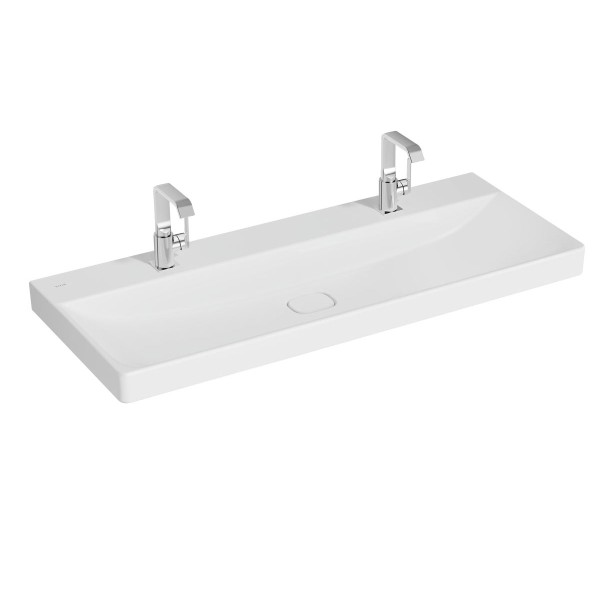 VitrA New Metropole Doppelwaschtisch wandgebunden rechteckig 120 x 47 cm 1 Becken,7530B401-0041