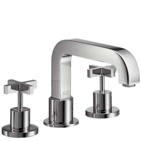 Hansgrohe 3-L.Wannenarmatur Axor Citterio F-Set f.Wannenrand chrom m.Kreuzgriff, 39436000