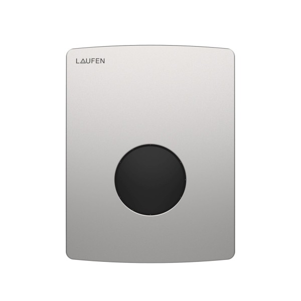 LAUFEN INEO E-AU 110 Betätigungsplatte Urinal Edelstahl gebürstet m. Taste schwarz, H9091109280001