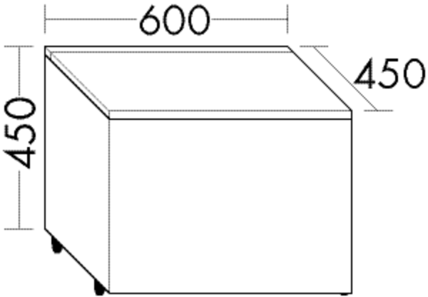 Burgbad Rollcontainer Sys30 PG1 Aqua 460x600x450 Marone Dekor Trüffel, RCAJ060F1718