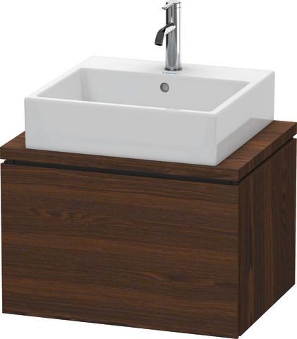 Duravit L-Cube Konsolenwaschtischunterbau wandhängend Nussbaum gebürstet Matt 620x477x400 mm - LC580