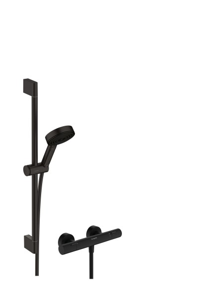 Hansgrohe Brausesystem Pulsify Select S 105 3j Eco Relaxation Ecostat Fine 650mm mattschwarz, 2426