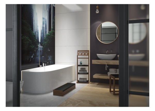 Hoesch Monolith Einbau Whirlwanne iSensi Eck 1600x750 rechts mit System Laola II