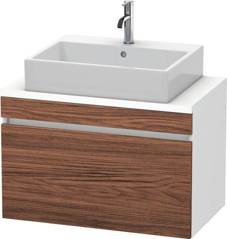 Duravit DuraStyle Konsolenwaschtischunterbau wandhängend Nussbaum dunkel & Weiß Matt 800x478x512 mm