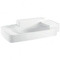 Hansgrohe Waschtisch Axor Hansgrohe Waschtisch Axor Bouroullec 866mm mit 2 Ablagen alpin weiss, 19944000