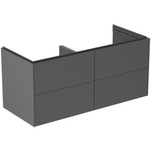 Ideal Standard Doppelwaschtisch-Unterschrank Conca 4 Auszüge o.Platte 1200x505x550mm Anthrazit, T551