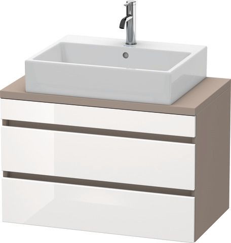 Duravit DuraStyle Konsolenwaschtischunterbau wandhängend Weiß & Basalt Hochglanz & Matt 800x478x512