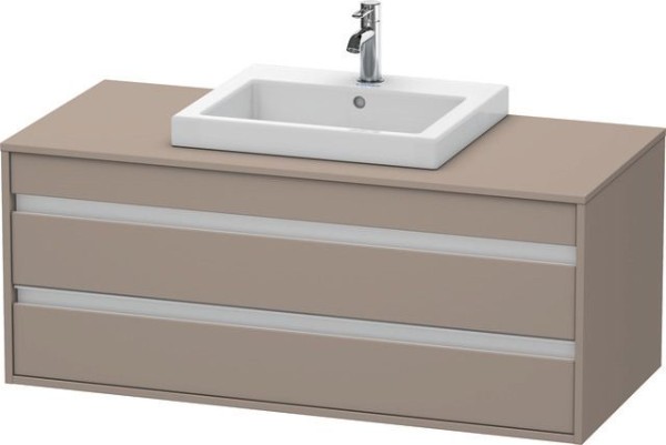 Duravit Ketho Konsolenwaschtischunterbau wandhängend Basalt Matt 1200x550x496 mm - KT675604343