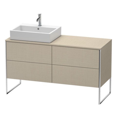 Duravit XSquare Konsolenwaschtischunterbau bodenstehend Leinen Matt 1400x548x778 mm - XS4923L7575