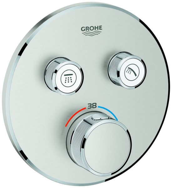 GROHE Thermostat Grohtherm SmartControl 29119 FMS rund 2 ASV supersteel, 29119DC0