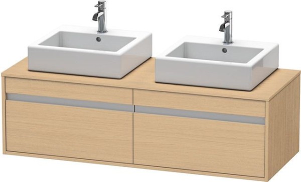 Duravit Ketho Konsolenwaschtischunterbau wandhängend Natur Eiche Matt 1400x550x426 mm - KT6697B3030