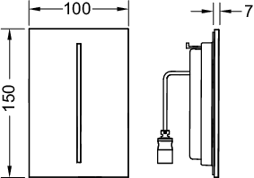 Tece filo Sensorblende, Glas weiß glzd., 9242064