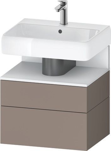 Duravit Qatego Waschtischunterbau wandhängend Basalt Matt 590x470x590 mm - QA4393018430000