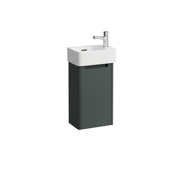 LAUFEN Möbel-Set VAL SET JUNA 220x340x635 1 Hl o.Ül. 1 Tür m. Griffm. we/verkehrsgrau, H863280266106