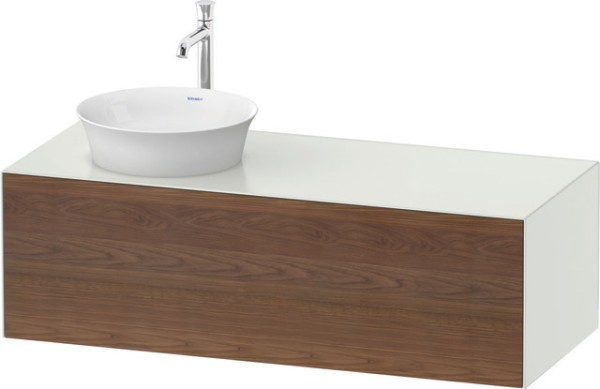 Duravit White Tulip Konsolenwaschtischunterbau wandhängend Amerikanischer Nussbaum & Weiß Matt & Sei