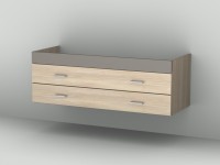 Sanipa Sanipa Waschtischunterschrank 2morrow MF78182, Weiss-Hochglanz, H:435, B:1250, T:470 mm