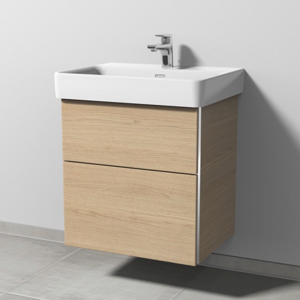 Sanipa 3way Waschtischunterbau zu Laufen Pro S Waschtisch mit 2 Auszügen, Eiche-Nordic