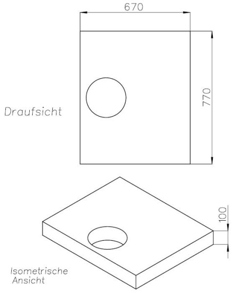 Neuesbad Wannenträger für Hoesch Muna 800x700x15