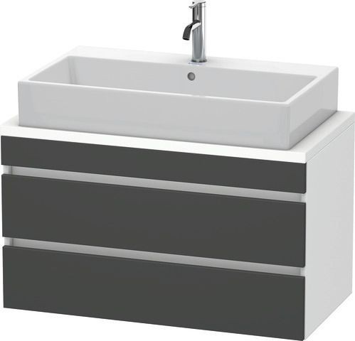 Duravit DuraStyle Konsolenwaschtischunterbau wandhängend Graphit & Weiß Matt 900x478x512 mm - DS5308