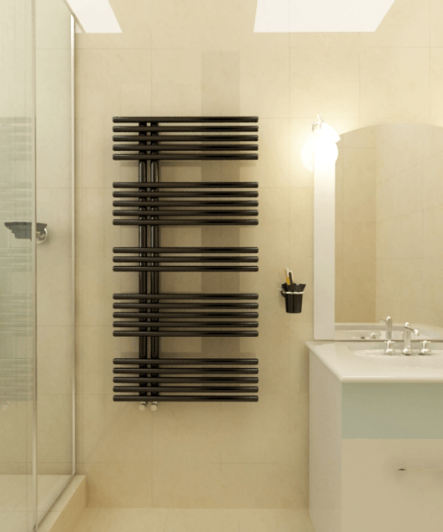 Caleido Pavone single Badheizkörper (Mischbetrieb), B: 610 mm x H: 1207 mm